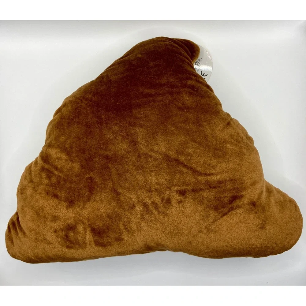 Poop Emoji Expression 10 inch Pillow Brown Plush Decorative Novelty Cushion NWT